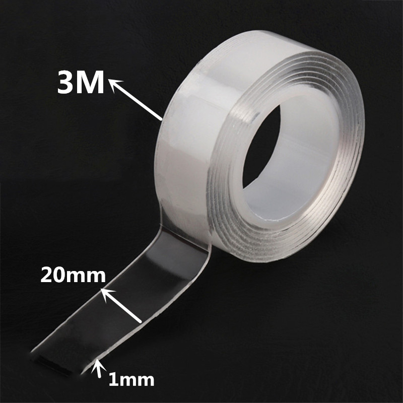 Nano doppelseitiges Klebeband spurloser Haken kleber Acryl doppelseitiges Klebeband transparentes magisches Klebeband wasserdichter Nano kleber/5m: Armee Grün