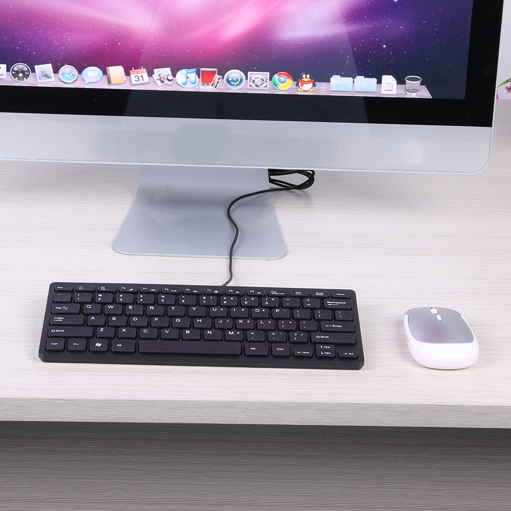 K1000 Super Slim USB Mini Multimedia Wired Keyboard Waterproof Kaypad for Laptop