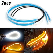 Dc 12v led koplamp strip smd 3014 lampen vervangende auto 2 stuks flexibel