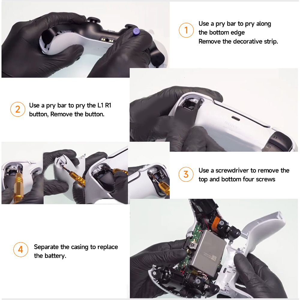 4000mAh wymienna bateria kontrolera PS5 do Sony LIP1708 Playstation 5 DualSense kontroler bezprzewodowy do gier CFI-ZCT1J CFI-ZCT1W