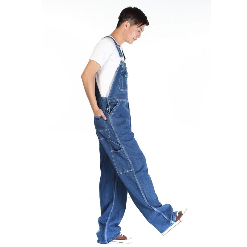 Jeans voor heren heren denim overalls heren overalls jumpsuit grote maat band rechte broek blauwe jeans meer maten 48 50