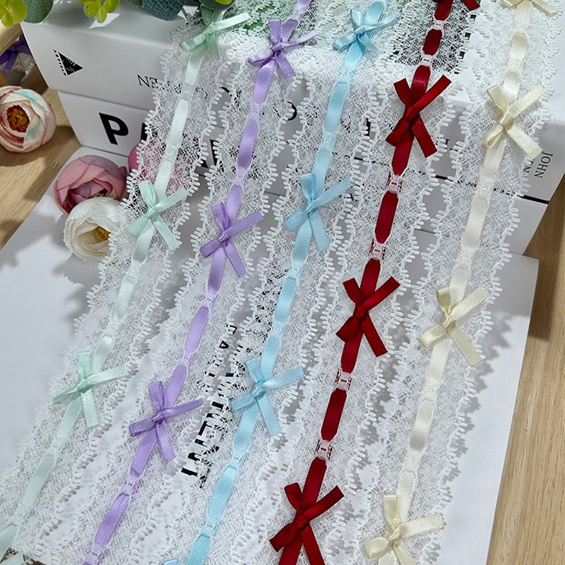 1m rosett plisserad spets handgjord gör-det-själv-dekoration babykläder kjol fåll kläder spets accessoarer gardiner heminredning accessoarer