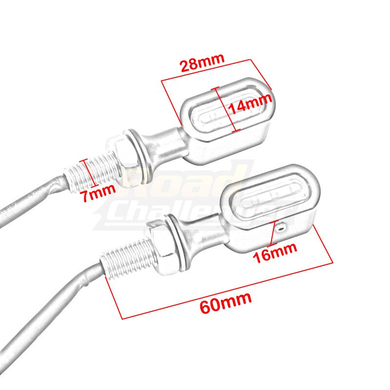2XMotorcycle Rear Mini LED E Mark Turn Signal Light Running Indicator Lamp For Harley Sportster XL Bobber Chopper Cafe Racer