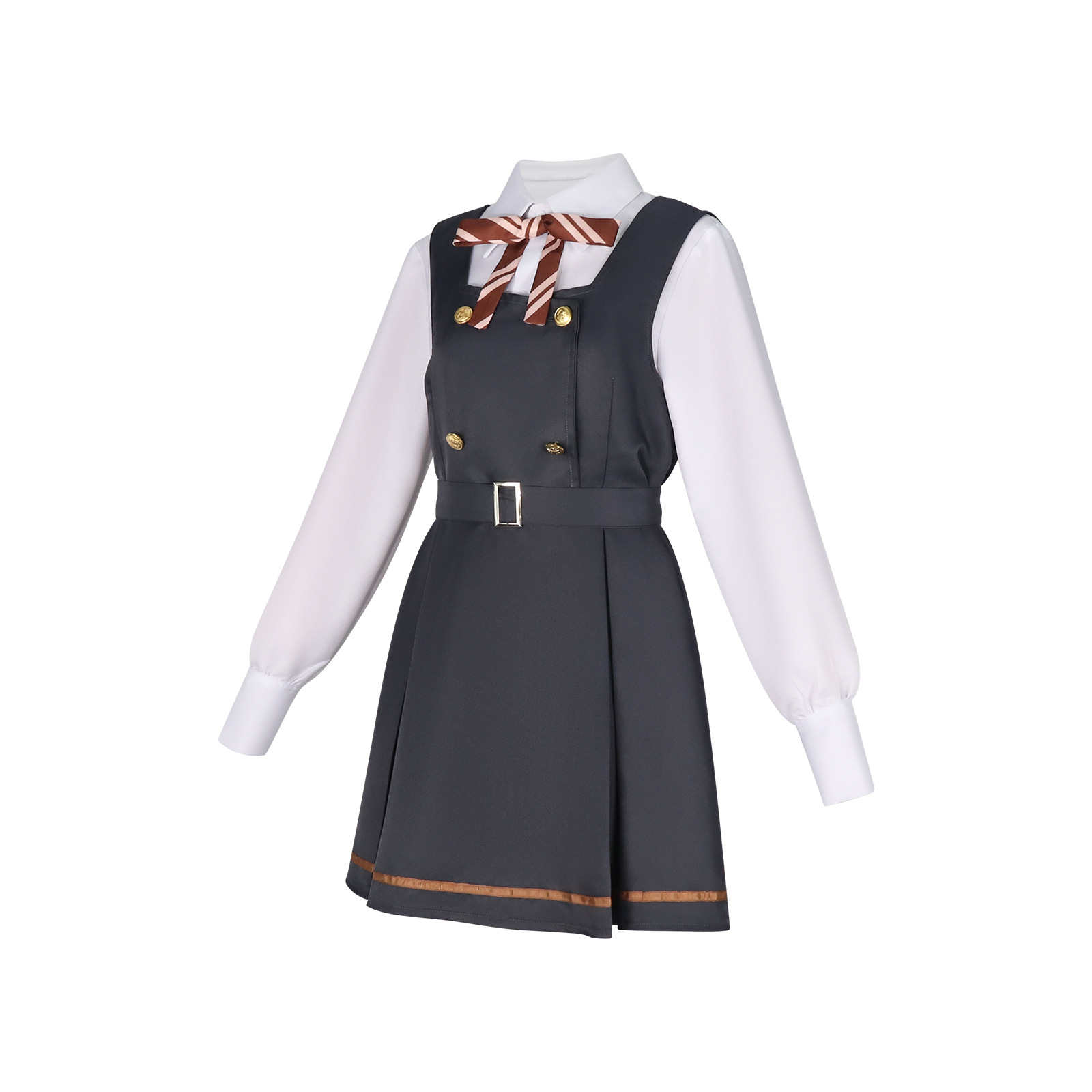 Traje de jogo cosplay camisa branca vestido uniforme escolar conjunto completo para mulheres role play outfit halloween carnaval festa