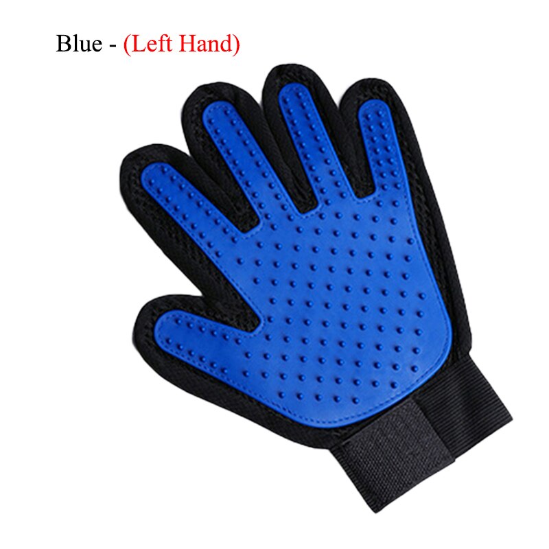 Rękawica robić pielęgnacji psów zwierzęta szczotka rękawice dla kota sierść psa usuń szczotki zwierzęta Deshedding czyszczenie grzebienie rękawice robić masażu D0008A: D0008A-01-LT