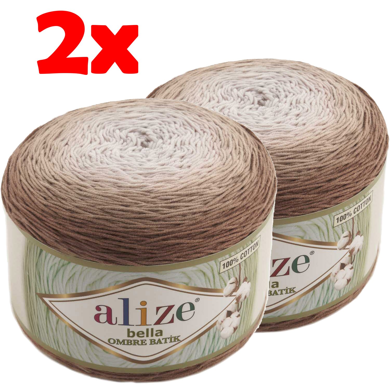 Hand Knitted Yarn 100% Cotton - 900 Meters(1-2x250gr) - 8 Color-Cake Knit Yarn Ball Scarf - Alize Bella Ombre Tie Dye-Sweater-DIY