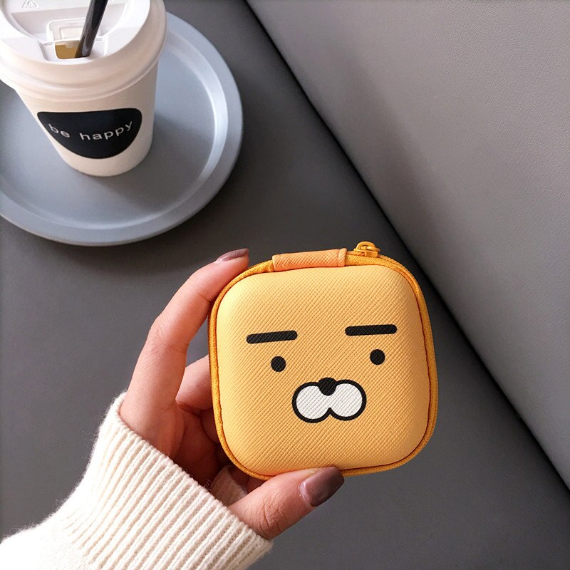 Cute Cartoon Mini Chiusura Lampo caso Duro Della Cuffia Portatile Auricolari Sacchetto Della scatola Auricolare Sacchetto Di Immagazzinaggio Caso di Protezione USB Cable Organizer: 07