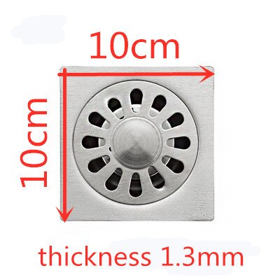 Siphon de vidange Anti-odeur en acier inoxydable, 1 pièce, pour salle de bain et douche, maille de vidange, pour évier, pour sol de garage, pour cheveux: A-01