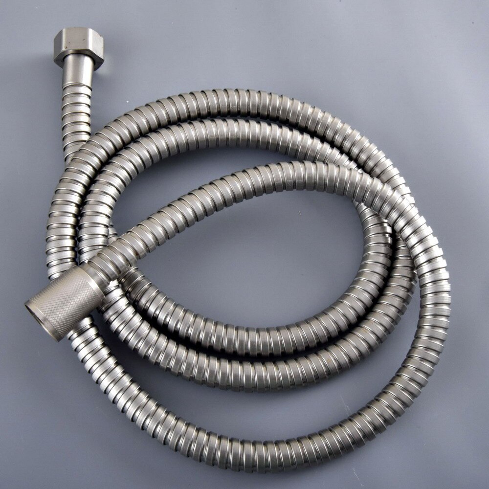 Brushed Nickel Shower Hose 1.5m Flexible Plumbing Hose Bathroom Shower Hose Water Plumbing Nhh135