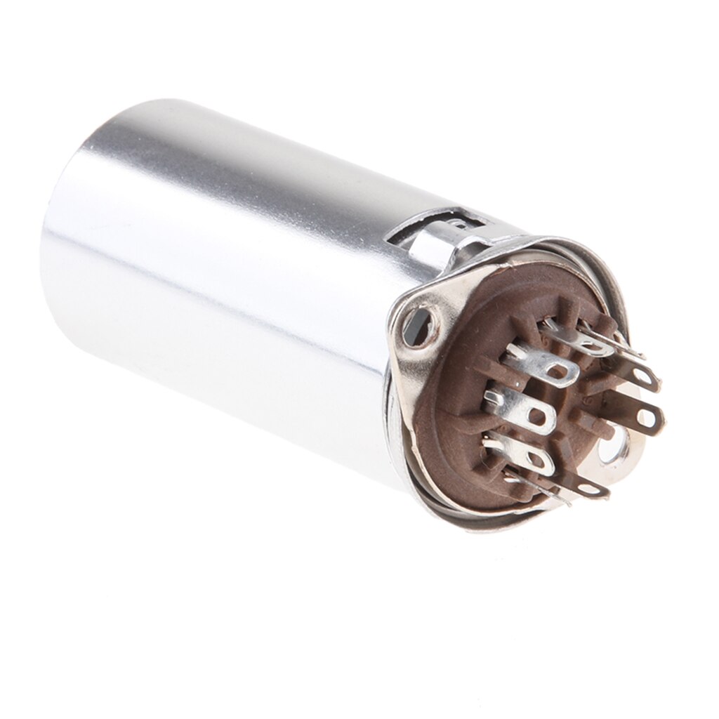 9 Pin Vacuum Tube Socket With 40mm Aluminum Shield For 12AU7, ECC82, 6n1