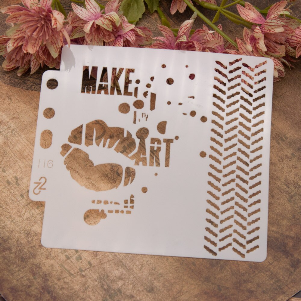 14.1cmx13cm Reusable Plastic Mandala Stencils Painting Templates for Painting DIY Art Projects S116