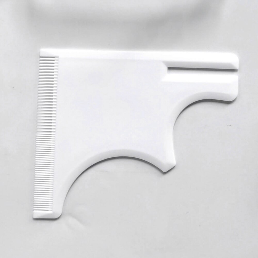 Regla de estilo de peluquería Compatible con cortadora de pelo, herramienta de corte de cabello, plantilla de línea de pelo multicurva, plantilla para herramientas de peinado: Blanco