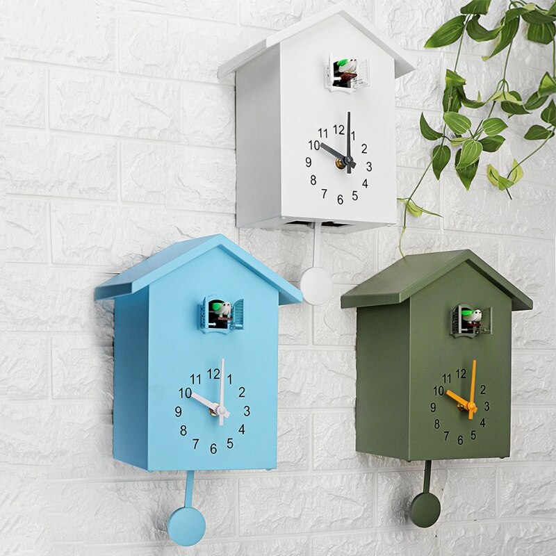 Bird Cuckoo Quartz Wall Clock Timer Wall Clock for Home Office Decoration QX2E