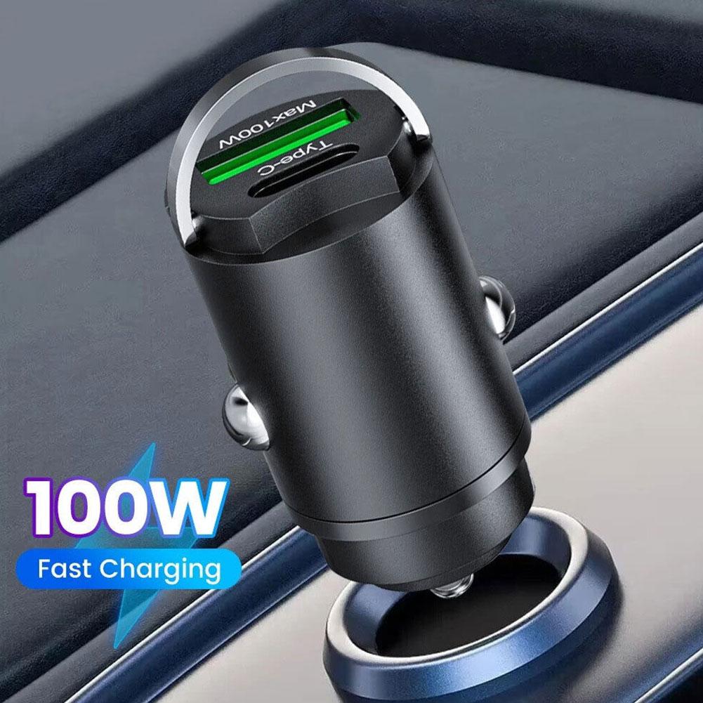 PD 20W chargeur de voiture Type C USB Portable 120W adaptateur de Charge Super rapide pour IPhone 14 Pro Max pour Huawei séparateur allume-cigare de voiture