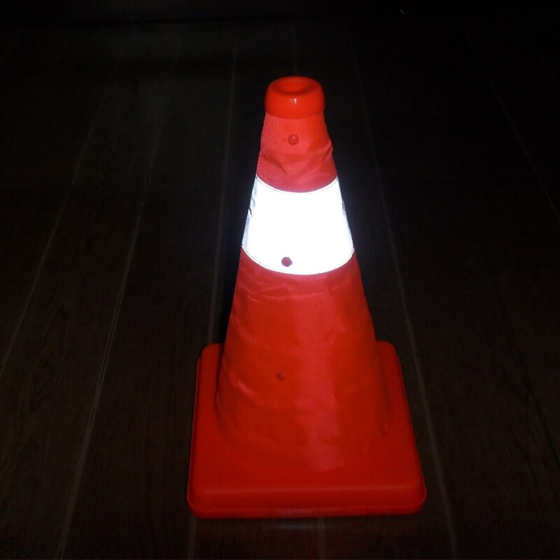 42Cm Vouwen Road Veiligheidswaarschuwing Teken Verkeer Kegel Oranje Reflecterende Tape