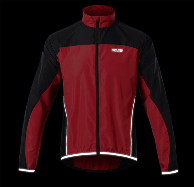 ARSUXEO Männer Winddicht Wasserdicht Reflektierende Radfahren Jacke MTB Bike Windjacke langarm Leichte Sport Kleidung