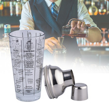 400 Ml Glas Cocktail Shaker Met Markering Transparante Schaal Cocktail Shaker Rvs Bar En Glas Shaker Bar Gereedschap