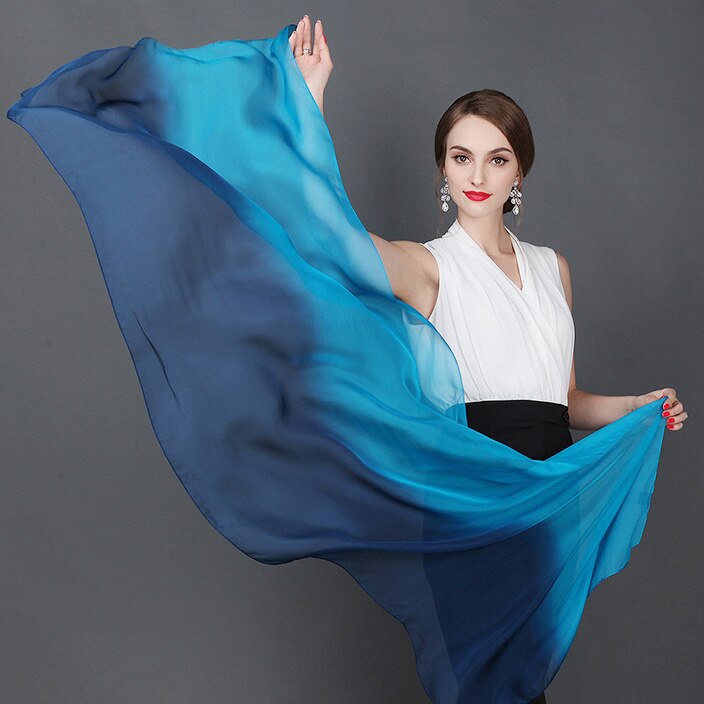 100% moerbei zijde sjaal natuurlijke echte zijde Vrouwen Lange sjaals Sjaal Vrouwelijke hijab wrap effen kleur 180x70 CM