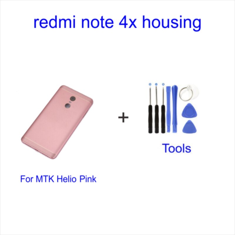 Xiao mi-funda para mi Note 4, roja, 4X, funda para batería, reemplazo de carcasa de Carcasa Trasera para puerta trasera, Snapdragon Xiao mi Note 4, funda para batería 4X: MTK Helio Pink