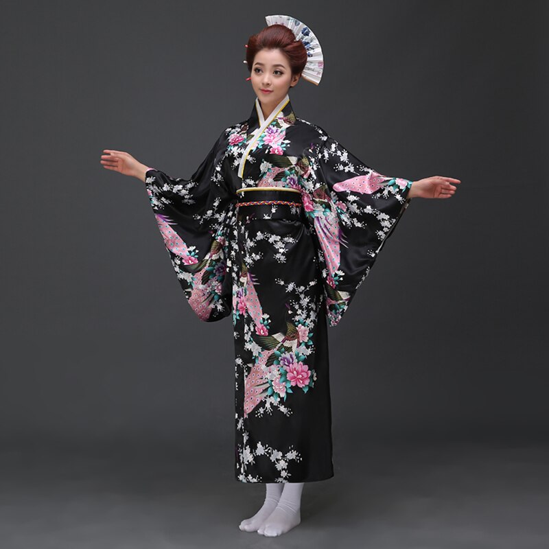 Japanese Women Original Yukata Dress Traditional Kimon Performance Dance Costumes samurai японская одежда kimono feminino: style 3