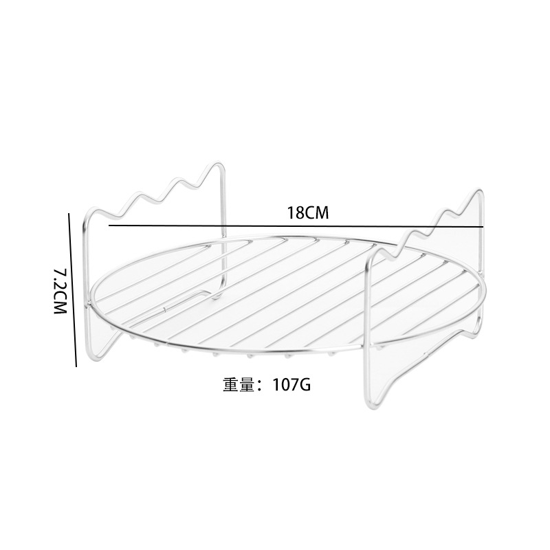 Lucht Friteuse Roestvrijstalen Bakplaat & Stoomrekken Lucht Friteuse Gereedschap Bakvorm Bbq Gril Bakpan Accessoires Kookgerei: Blauw