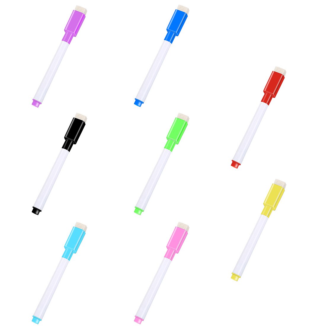 Fangnymph 5 stuks whiteboardstift op waterbasis met penseel voor schoolbenodigdheden en kantoorbenodigdheden