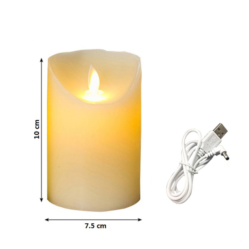 Rechargeable Candles Lights, LED Flameless Candles Smooth Flickering Candle Light with Timer Remote Control for Home Decoration: 1pcs 7.5x10cm