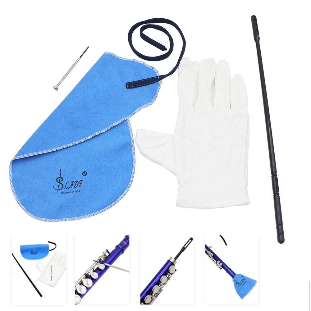 4 Stuks Instrument Onderhoud Reiniging Care Kit Set Voor Saxofoon Klarinet Fluit Met Mondstuk Borstel Schoonmaakdoekje Schroevendraaier