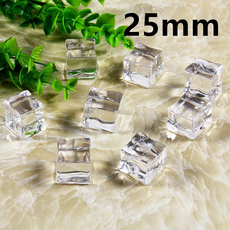 25/10/PCS Acrylic Simulation Big Ice Cubes Broken Ice Cubes Photo Props Decorations Auxiliary Photography Background: 10 PCS