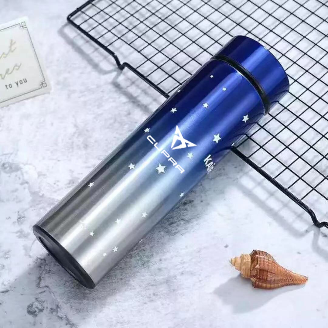 500Ml Intelligente Thermos Temperatuur Display Roestvrijstalen Vacuüm Water Cup Voor Bolero Salsa Tango Cupra-Alleen Cupra R cupra: Blue