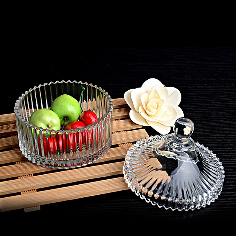 Tarros de cristal de colores exquisitos, tanque de almacenamiento de vidrio transparente multifunción, prácticas latas de aperitivos, decoraciones de escritorio de cocina: 1