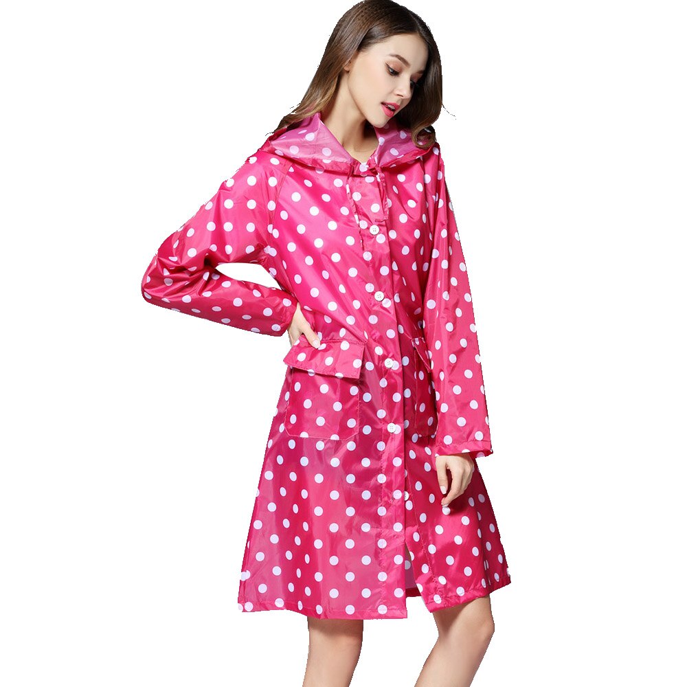 Meisje Lady Hooded Regenjas Outdoor Reizen Waterdichte Rijden Doek Regen jas voor Vrouwen Poncho Lange Regenkleding regenjas jas: Roze