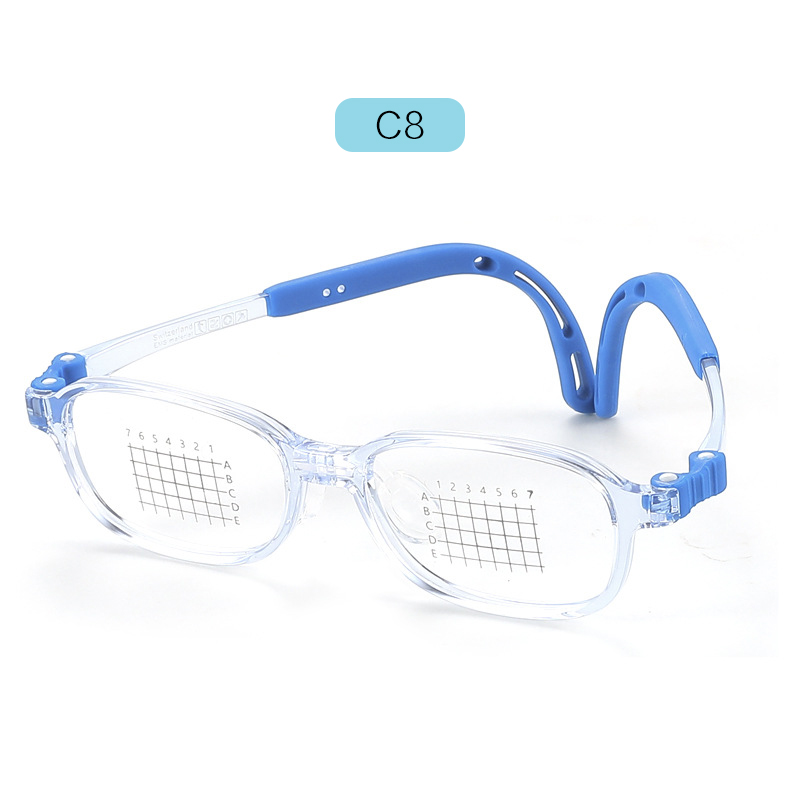 6-12 Jahre alt Brillen quadratisch EMS TR90 Kinderbrille Junge Mädchen Brille Brillen Myopie optische Brillen: Rosa / 1,61 / Anti Blue Ray