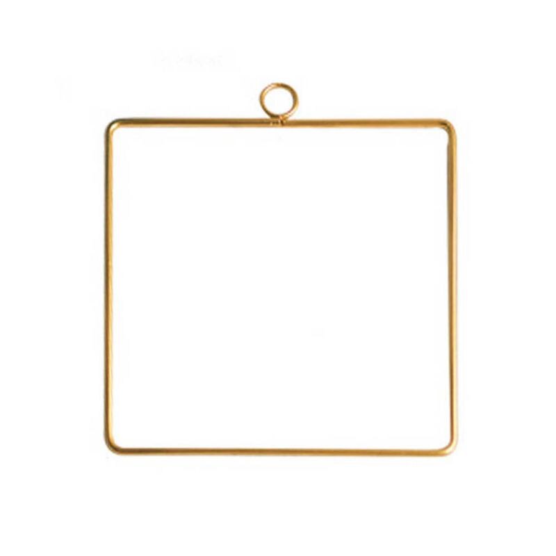 Geometric Metal Wire Wreath Hoop Frame Artificial Flower Garland Wall Hanging Decorations Wedding Party Backdrop Round/Square