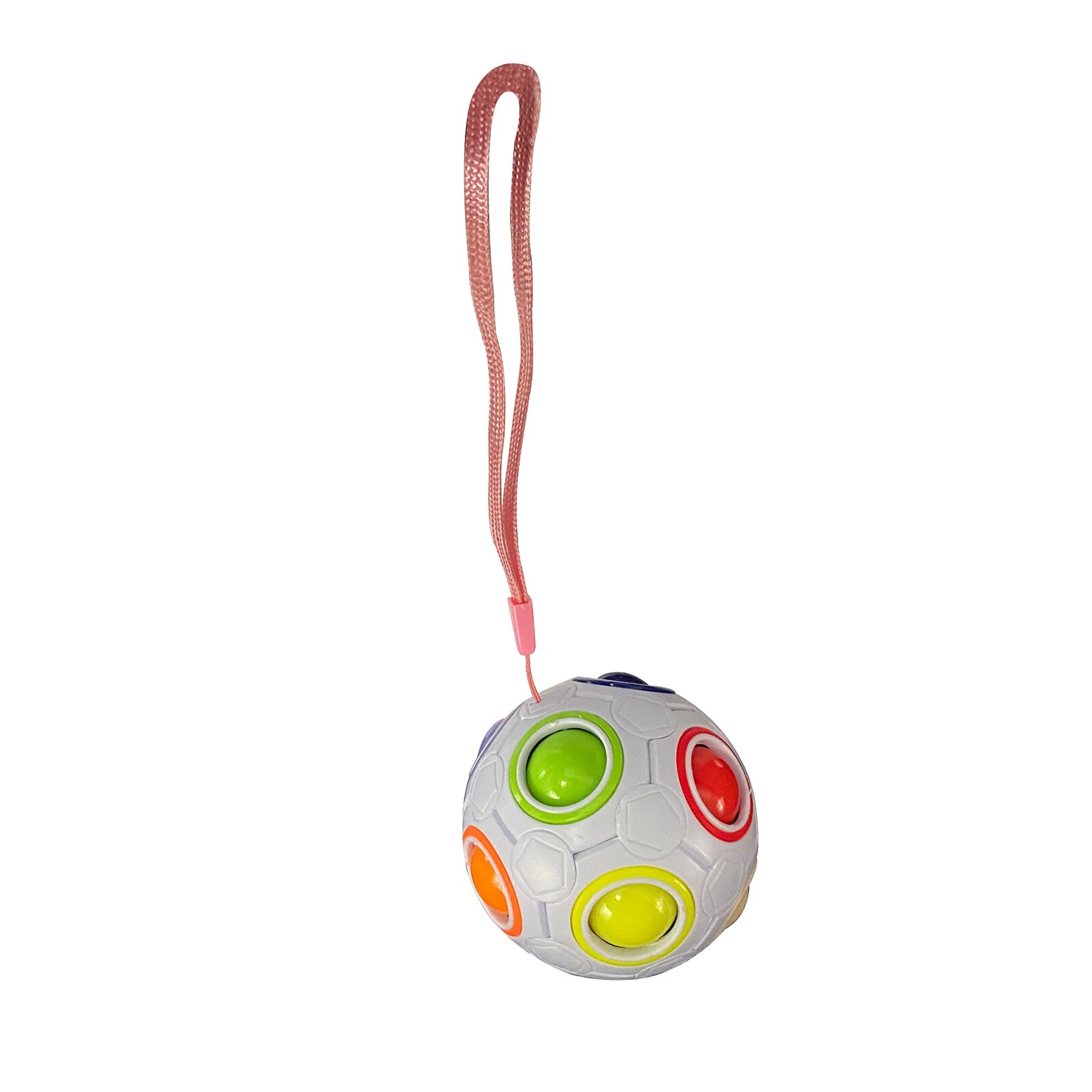 Xmas Stress Reliever Magic Rainbow Bal Fun Plastic Puzzel Onderwijs Speelgoed Kinderen Speelgoed Bal Rugzak Strap # P30