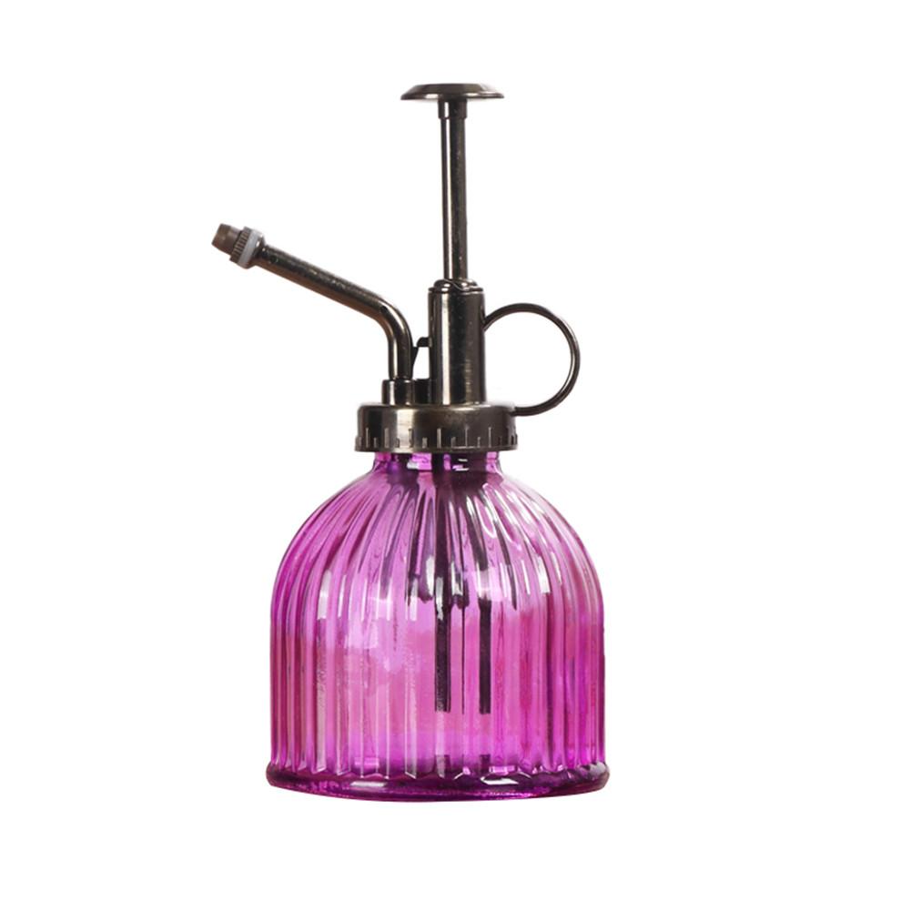 Botella de riego de jardinería, regadera de vidrio Retro, hervidor de agua, herramientas de jardinería, regadera de ducha de vidrio: Purple