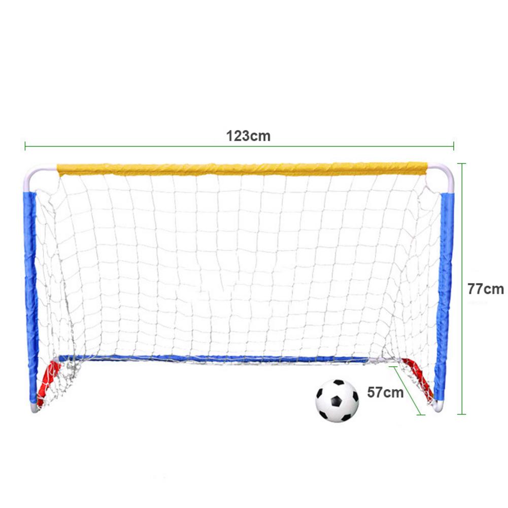 Kids Soccer Goal Set Mini Portable Football Net Kit with Pump for Sports Backyard Indoor