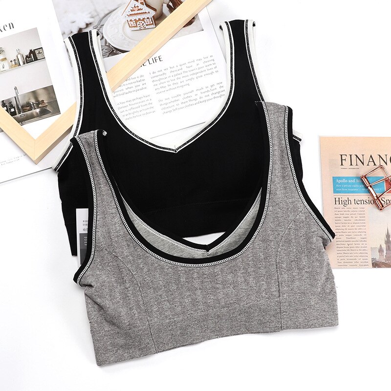 Deportes Yoga sujetador sin costura para mujer acolchado sujetador de Deporte Fitness correr gimnasio sujetador deportes interior Sujetador deportivo