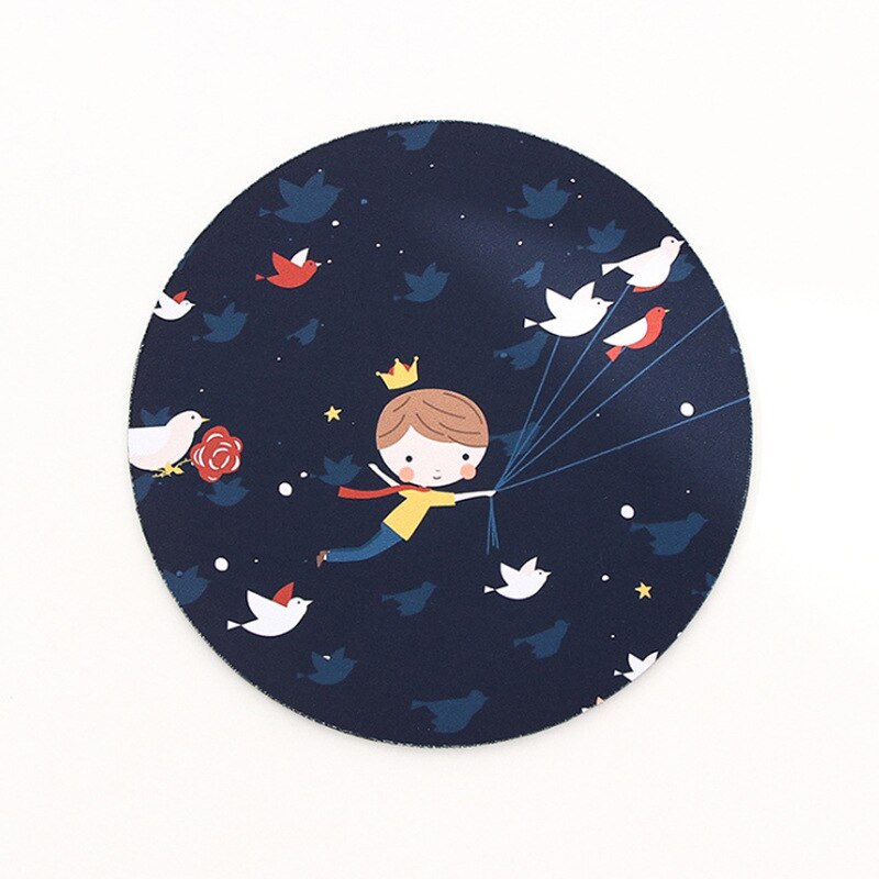 Kawaii Round Celestial Mouse Pad Soft Mat For Game Computer Cap Desk Mat Pads Non-Slip Rubbe PC Waterproof Office MousePad 22cm: 22x22cm 17