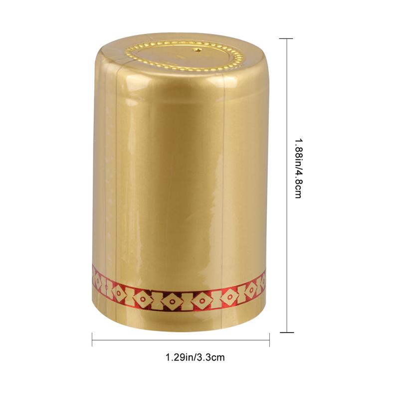 100pcs 33mm Wine Bottle Shrink Capsule Heat Shrink Capsules Wine Heat Shrinkable Cap Shrink Film Wrap For Straight Mouth Bottle