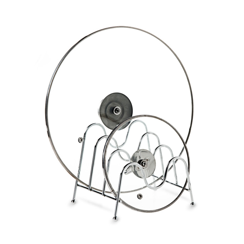 Kitchen Organizer Pot Lid Rack Iron Metal Spoon Holder Pot Lid Shelf Cooking Dish Rack Pan Cover Stand Kitchen Accessories: Default Title