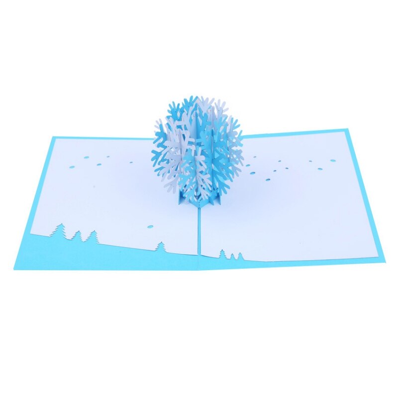 Snowflake 3D pop-up Christmas card cards invitation envelope