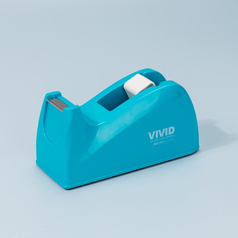 DELI Cute Office Tape Dispenser Plastic Stationery Sealing Tape Cutter Washi Tape Storage Organizer Cutter Office Tape Dispen