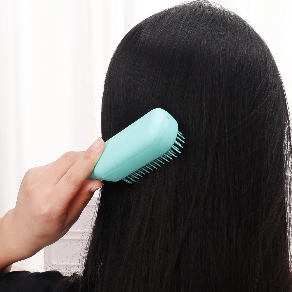 Peigne télescopique Portable, brosse de Massage du cuir chevelu, autonettoyant, antistatique, brosse à cheveux facile à nettoyer, outil de coiffure
