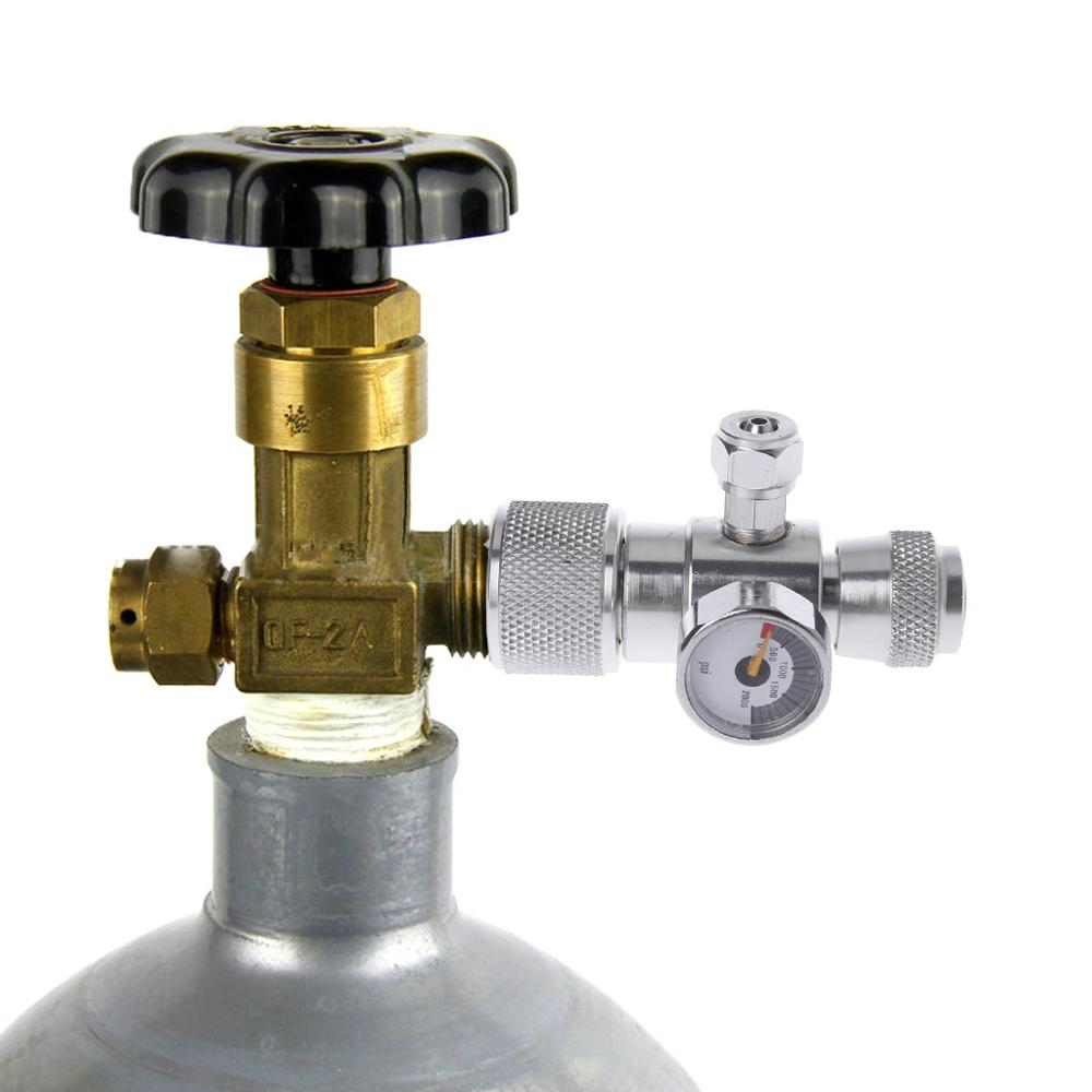 CO2 Pressure Gauge JIS m22-14 Regulator Manometer Over 1500PSI Cylinder Reducer