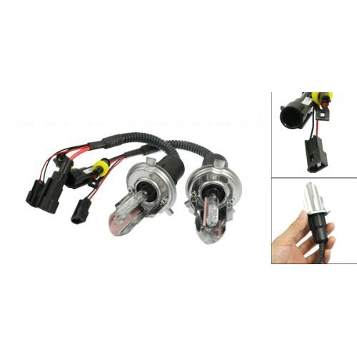 2 stk 35w dc 12v 12000k h4 hid xenon hi/lo beam frontlygter pærer sele