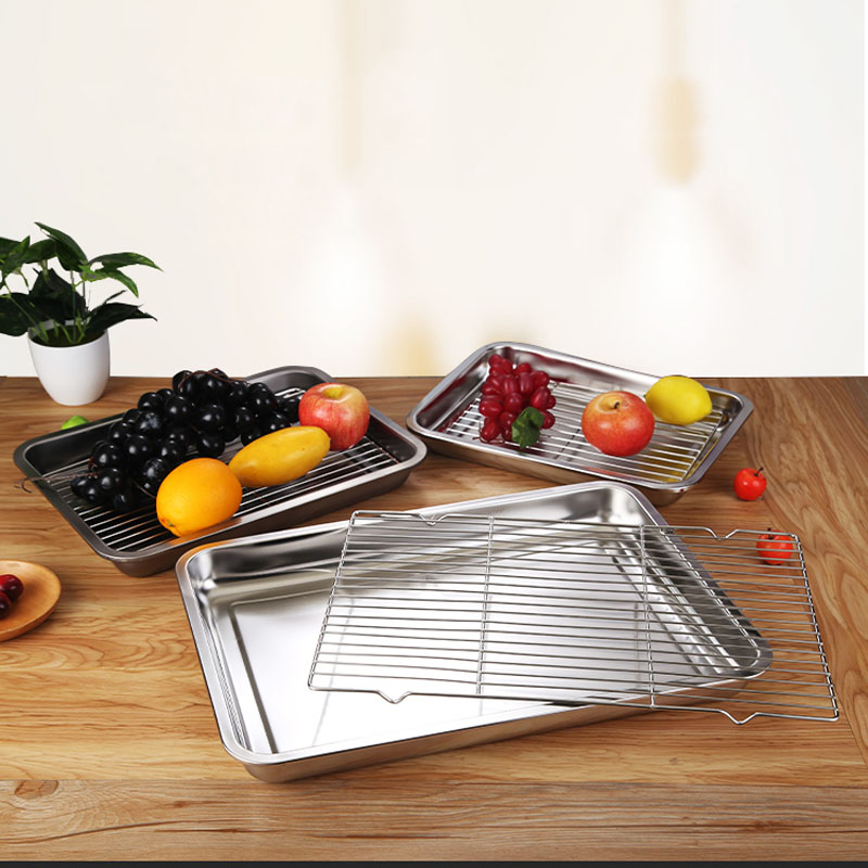 Blacha robić pieczenia ze stali nierdzewnej taca na parze zdejmowana blacha robić pieczenia arkusz nietoksyczny nieprzywierający ciasto chleb siatka robić studzenia płyta robić pieczenia