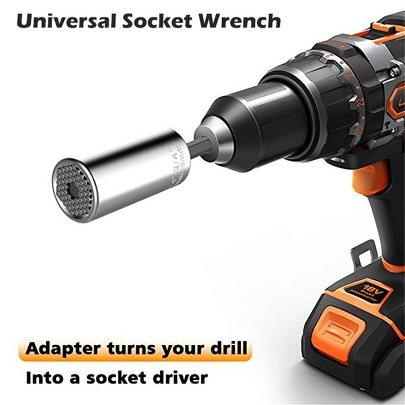 Universal Wrench Tools Set Socket Adapter with Power Drill Adapter Set Socket Power Drill Adapter Reflex Tool Kit Ratchet Wrench