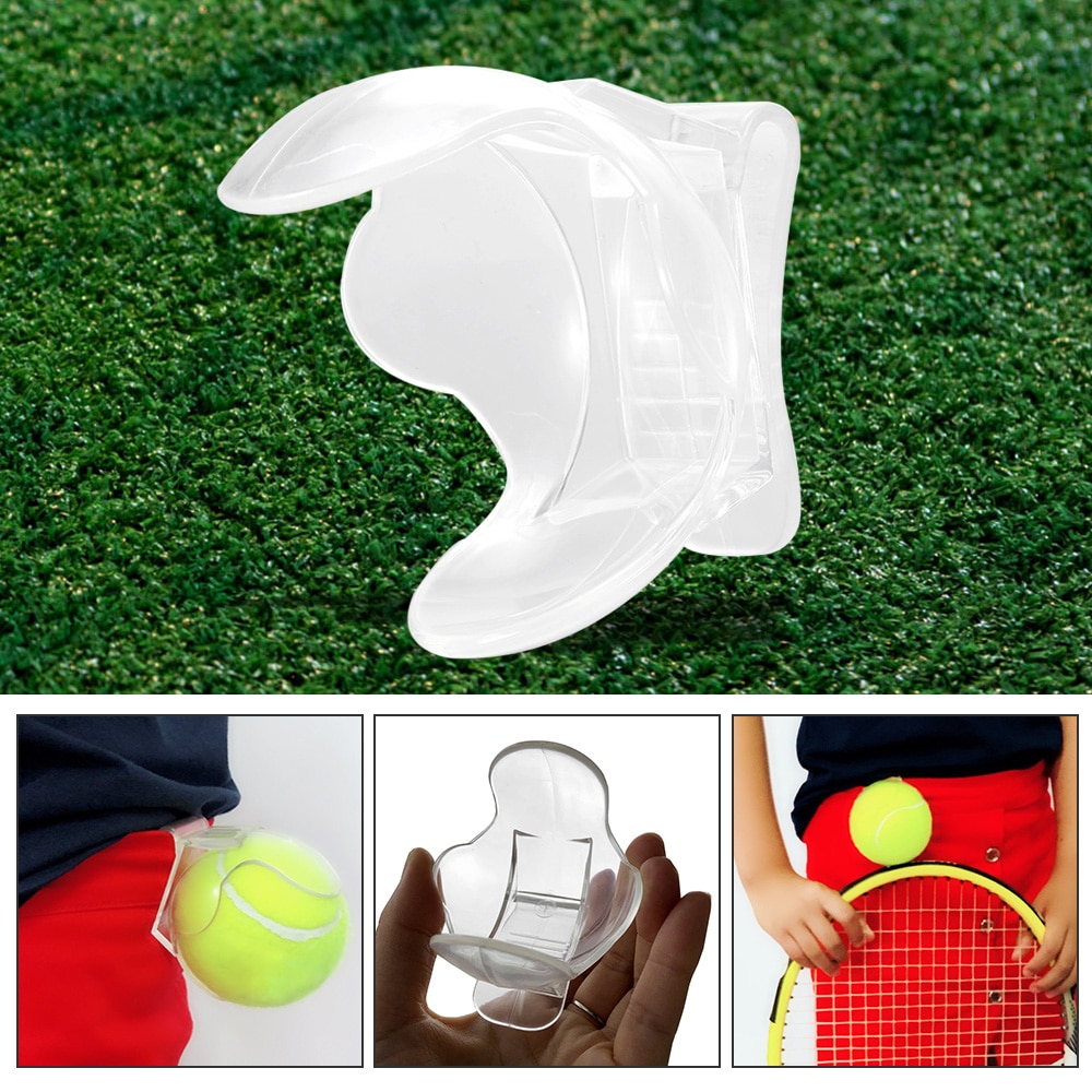 1Pcs ABS Transparent Tennis Ball Clip Convenient Durable Plastic Tennis Training Ball Accessories