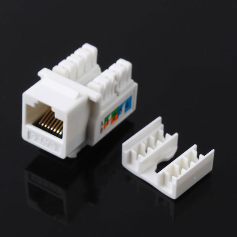 10 pz/lotto CAT6 RJ45 110 perforano giù la presa #53089 di Ethernet della rete Keystone